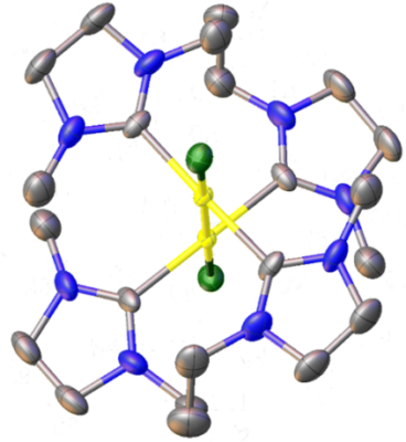 Quantitative selection of the axially chiral conformation in a flexible dinuclear gold(I) di(N-heterocyclic carbene) complex via chlorine oxidative addition